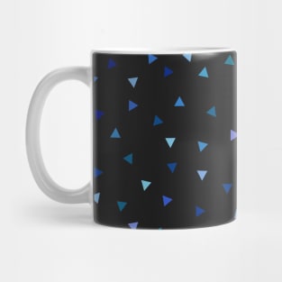 blue triangles minimalist print Mug